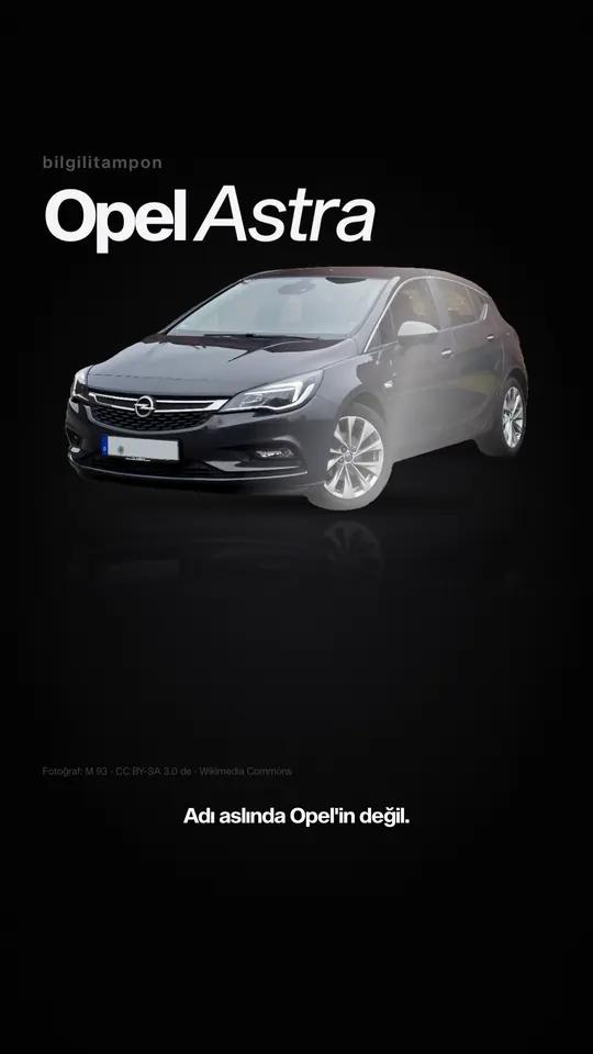 Opel Astra serisi videosunun kapağı