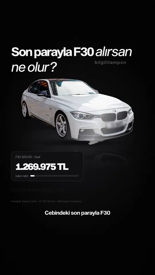 Son parayla BMW F30 videosunun kapağı